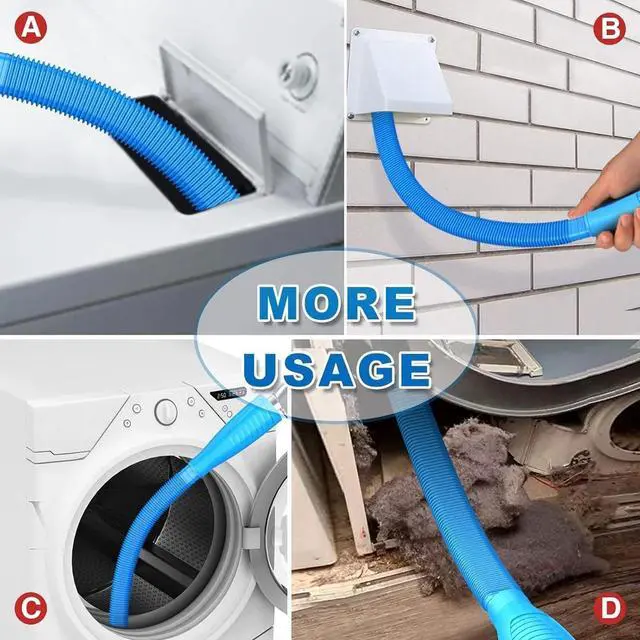Alt view image 5 of 7 - Dryer Vent Cleaner Kit Vacuum Attachment Hose with Lint Remover Cleaning Brush