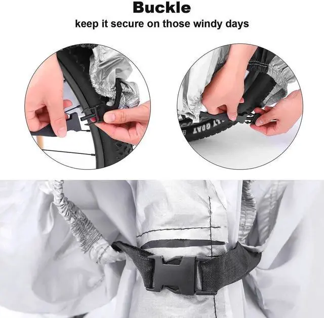 Alt view image 7 of 7 - All-Weather Waterproof Bike Cover - Outdoor UV Protection for Mountain Bicycles