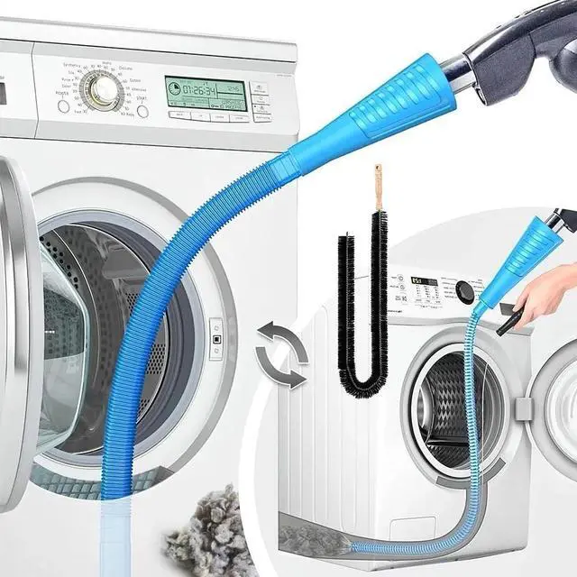 Alt view image 2 of 7 - Dryer Vent Cleaner Kit Vacuum Attachment Hose with Lint Remover Cleaning Brush