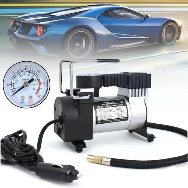 Alt view image 3 of 7 - Heavy Duty 12V Portable 150PSI Car Tyre Auto Tire Inflator Pump Air Compressor