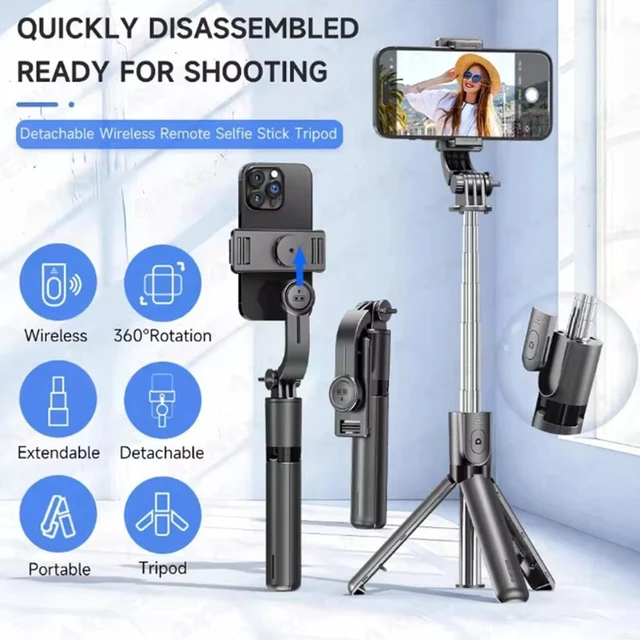 Main image of Phone Selfie Stick Travel Tripod Wireless Remote Extendable for iPhone/Android
