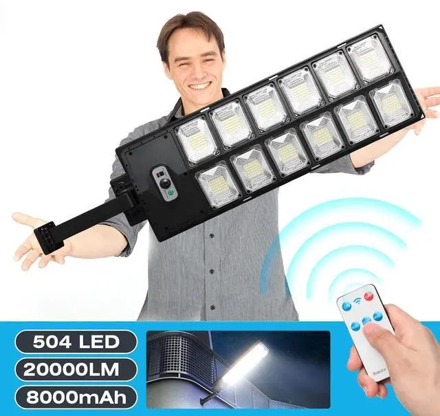 Alt view image 2 of 7 - Commercial Solar Street Light - High Brightness Output for Parking Lot Security