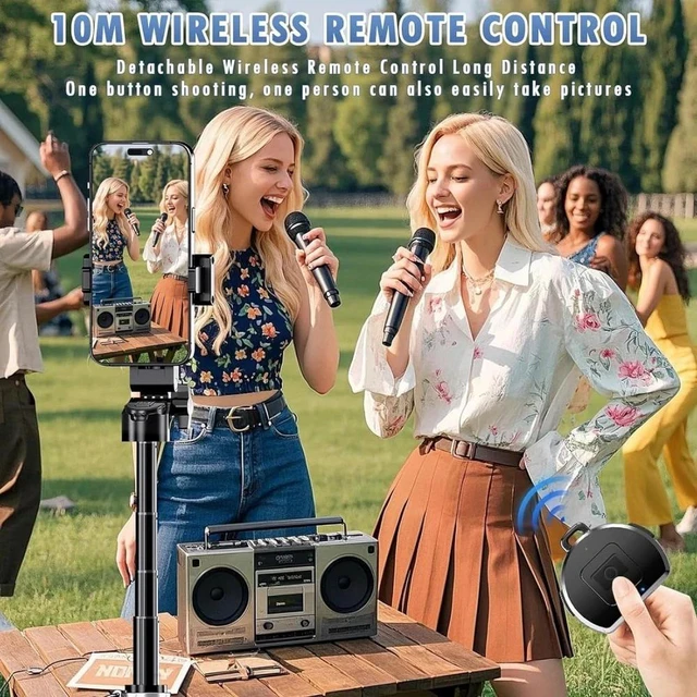 Alt view image 3 of 7 - 4 in 1 Multifunctional Magnetic Selfie Stick Tripod Remote for Travel Vlogging