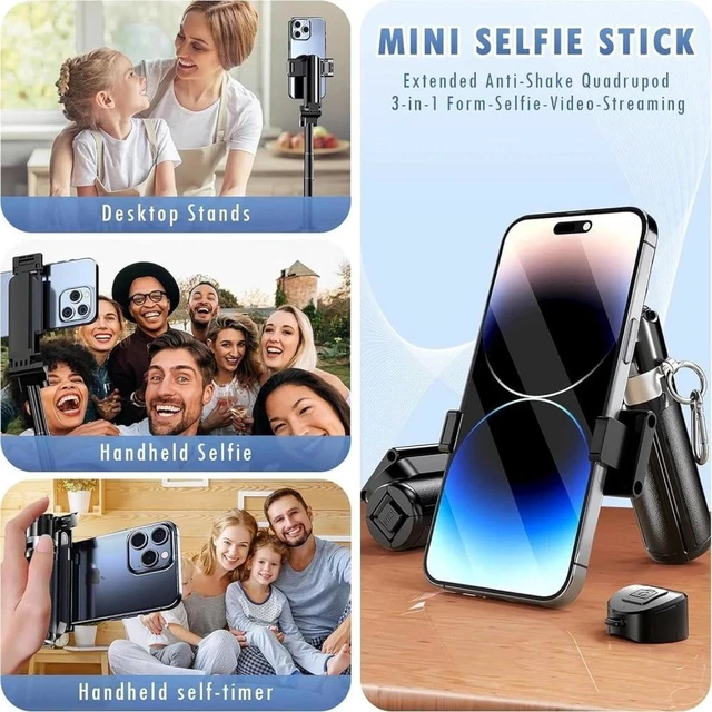 Alt view image 6 of 7 - 4 in 1 Multifunctional Magnetic Selfie Stick Tripod Remote for Travel Vlogging