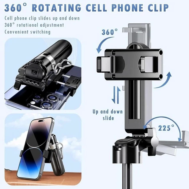 Alt view image 4 of 7 - 4 in 1 Multifunctional Magnetic Selfie Stick Tripod Remote for Travel Vlogging