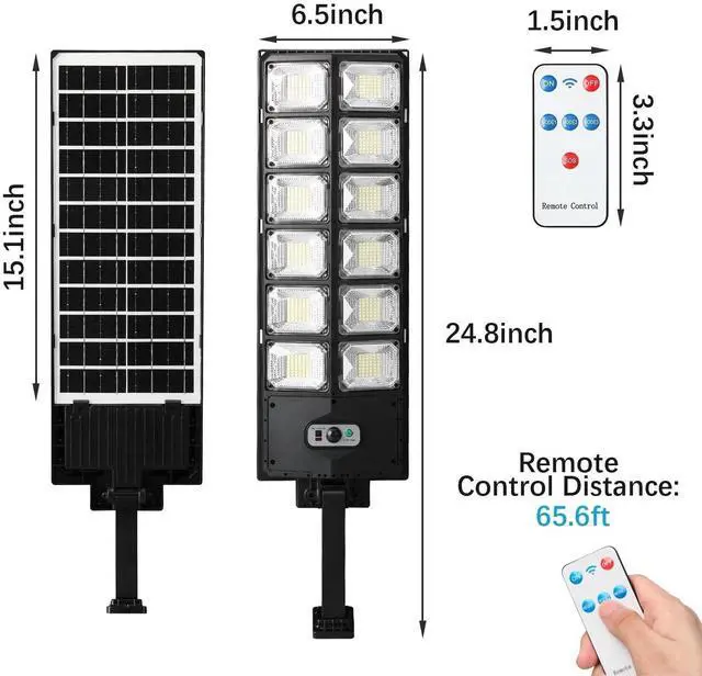 Alt view image 7 of 7 - Commercial Solar Street Light - High Brightness Output for Parking Lot Security