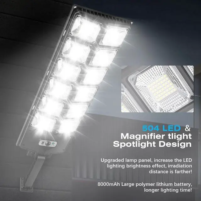 Alt view image 4 of 7 - Commercial Solar Street Light - High Brightness Output for Parking Lot Security