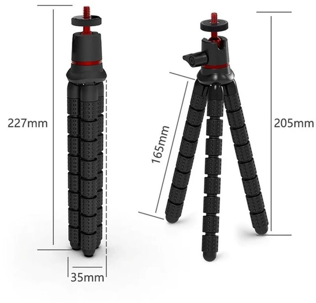 Alt view image 7 of 7 - 360 Rotation Flexible Octopus Tripod for Smartphone/DSLR/Sports Action Camera US