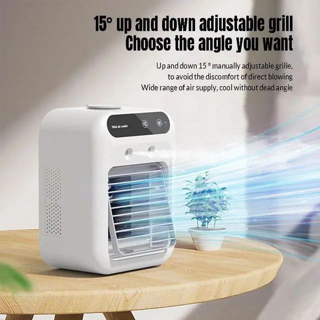 Alt view image 3 of 7 - Portable Air Conditioner Rechargeable Mini AC Cooling Fan 2 Speed Spray