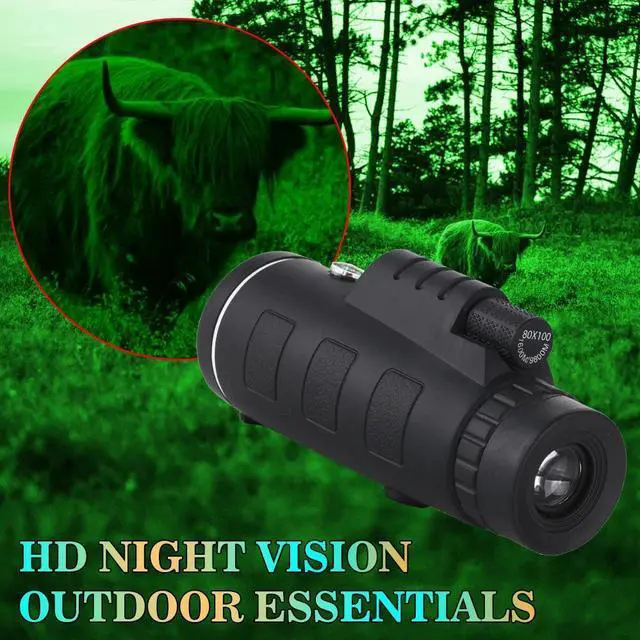 Alt view image 4 of 7 - HD Zoom Monocular Starscope Monocular Telescope BAK4 Outdoor Day / Night Vision