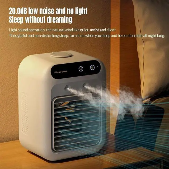 Alt view image 5 of 7 - Portable Air Conditioner Rechargeable Mini AC Cooling Fan 2 Speed Spray