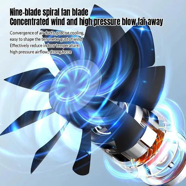 Alt view image 4 of 7 - Portable Air Conditioner Rechargeable Mini AC Cooling Fan 2 Speed Spray