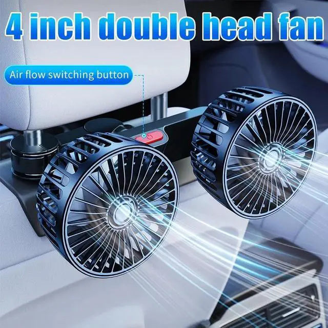 Alt view image 2 of 7 - 3Speed Wind Multi-Angle Rotatable Air Cooling Fan Car Rear Seat Headrest USB Fan