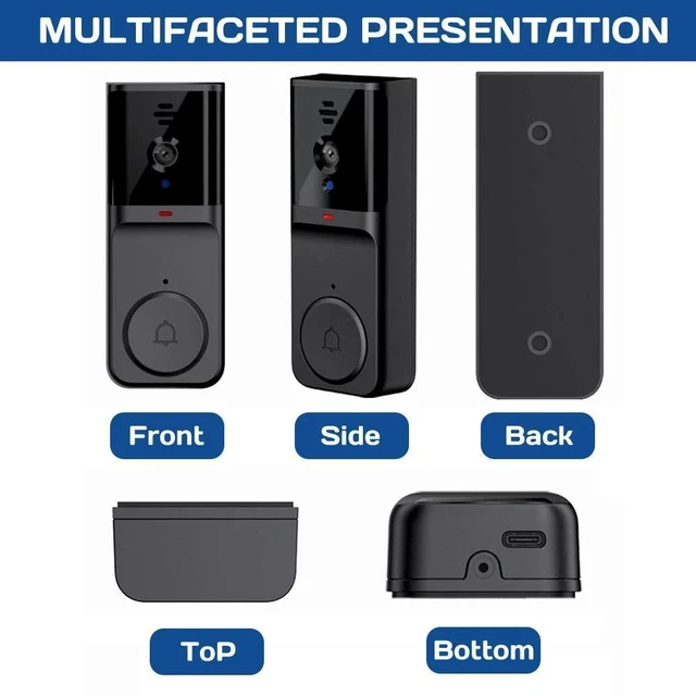 Alt view image 3 of 7 - Front Door Video Peephole Wifi Door Peephole Camera Smart HD Night Vision