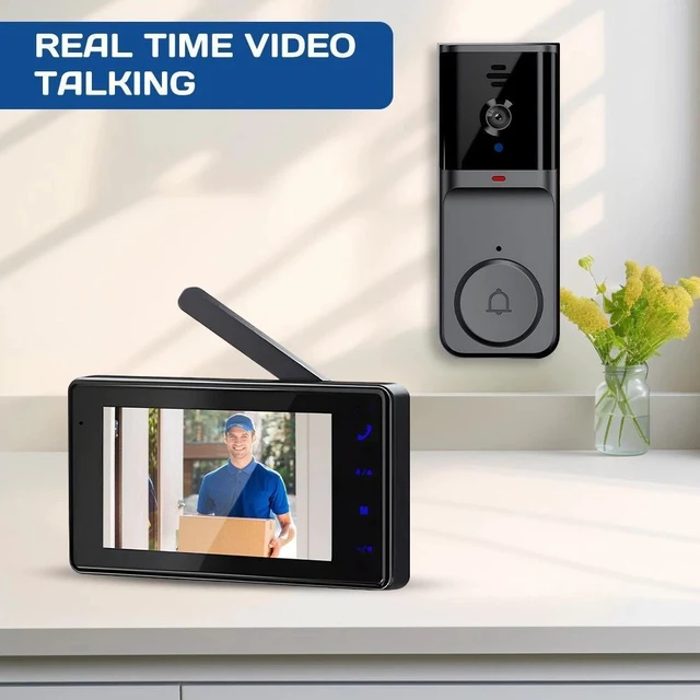 Alt view image 6 of 7 - Front Door Video Peephole Wifi Door Peephole Camera Smart HD Night Vision