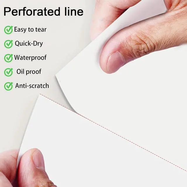 Alt view image 4 of 7 - 200 Sheet Folding Thermal Printer Paper 8.5"x11" A4 US Letter Size for M08F M832