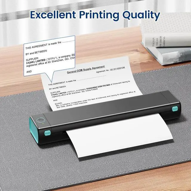 Alt view image 5 of 7 - 200 Sheet Folding Thermal Printer Paper 8.5"x11" A4 US Letter Size for M08F M832