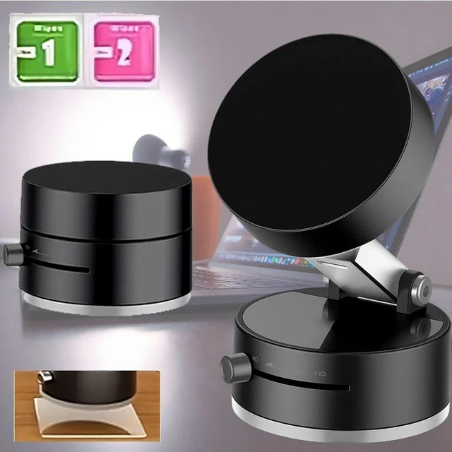 Main image of Foldable Adjustable Vacuum Magnetic Phone Holder for Car/Bathroom/Gym/Kitchen