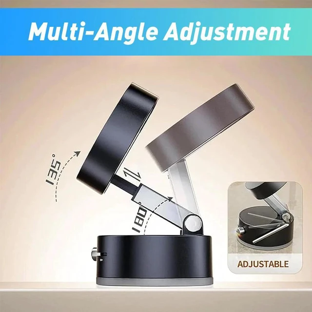 Alt view image 5 of 7 - Foldable Adjustable Vacuum Magnetic Phone Holder for Car/Bathroom/Gym/Kitchen