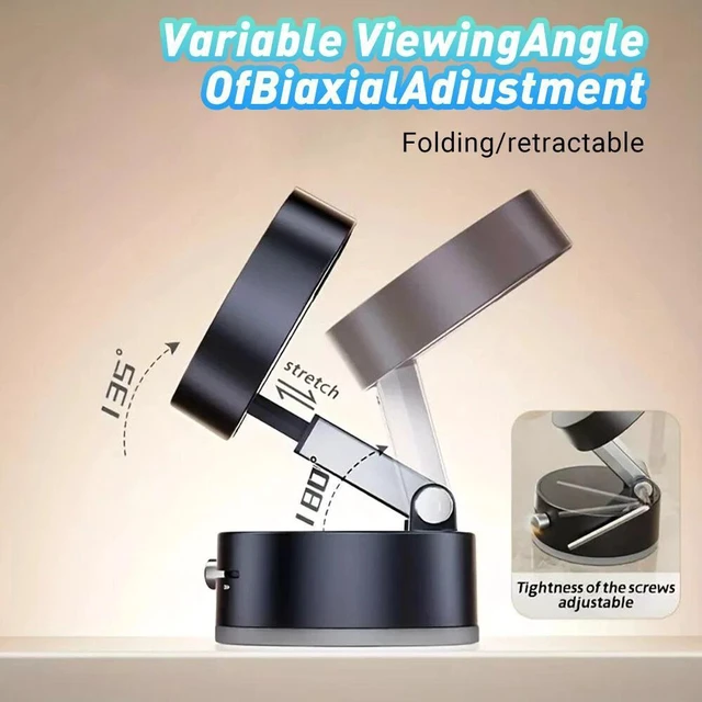 Alt view image 6 of 7 - Foldable Adjustable Vacuum Magnetic Phone Holder for Car/Bathroom/Gym/Kitchen