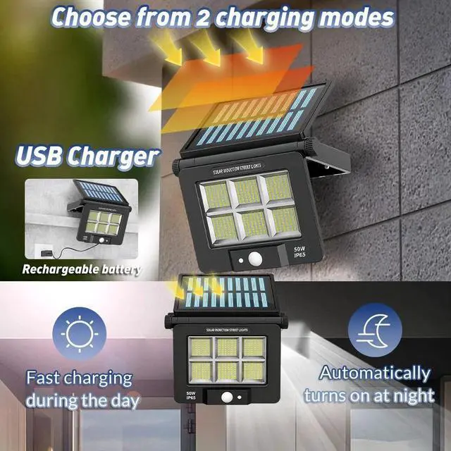 Alt view image 5 of 7 - Super Bright Solar Wall Lights Outdoor Waterproof Wall Mount for Garden Yard