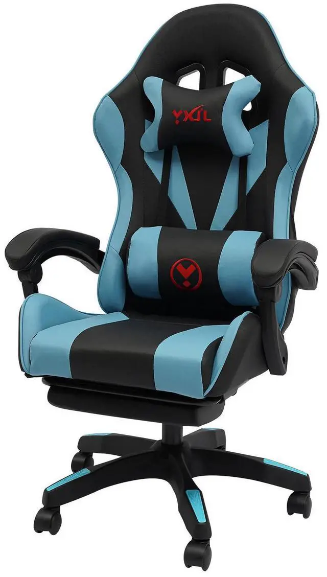 Alt view image 3 of 7 - Gaming Chair Ergonomic Gaming Chair for Adults with Footrest & Lumbar Pillow