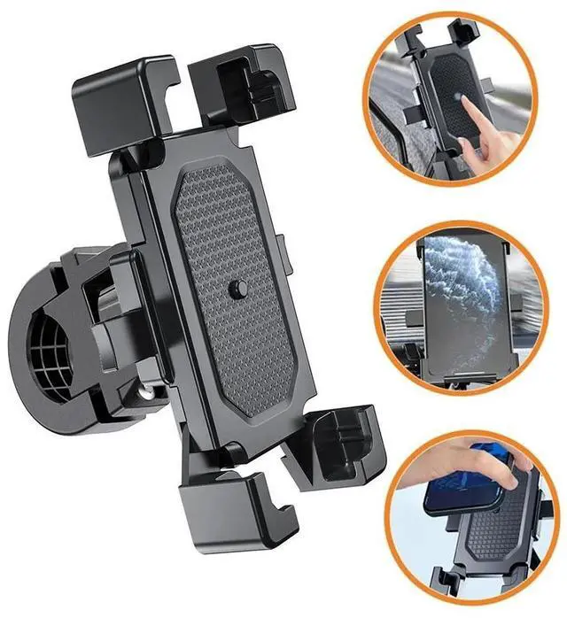 Main image of Motorcycle Phone Mount Quickly Lock Anti-Shake Bike Cell Phone Holder Handlebar