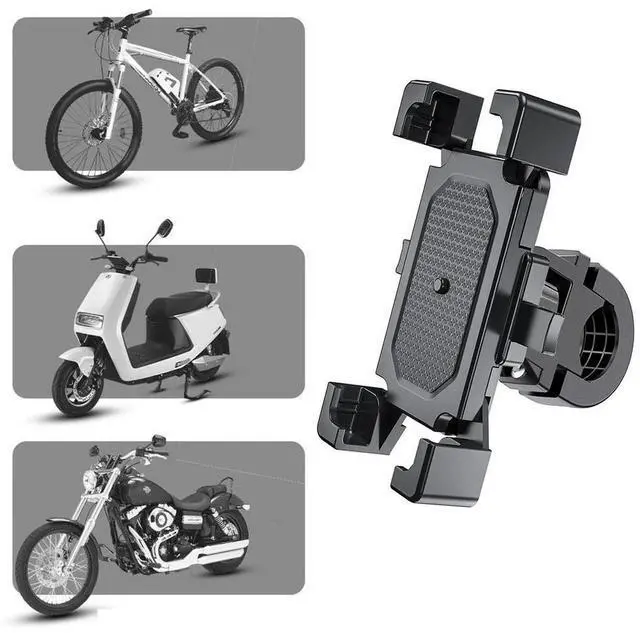 Alt view image 3 of 7 - Motorcycle Phone Mount Quickly Lock Anti-Shake Bike Cell Phone Holder Handlebar