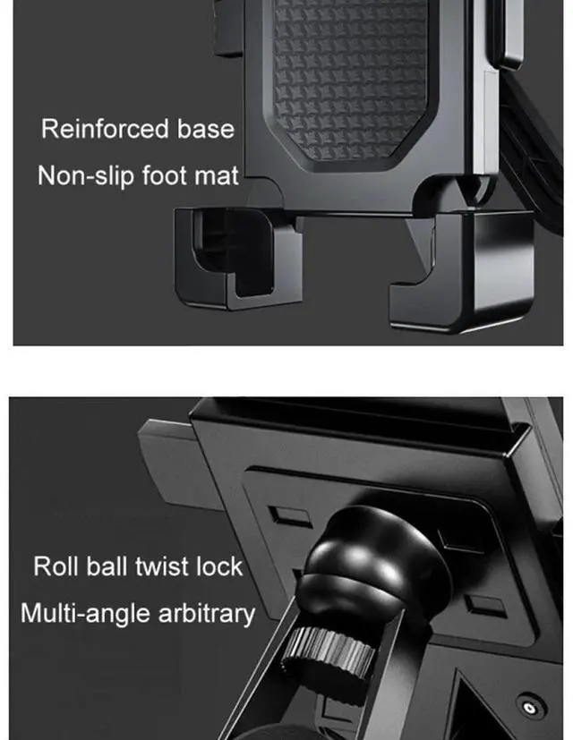 Alt view image 5 of 7 - Motorcycle Phone Mount Quickly Lock Anti-Shake Bike Cell Phone Holder Handlebar