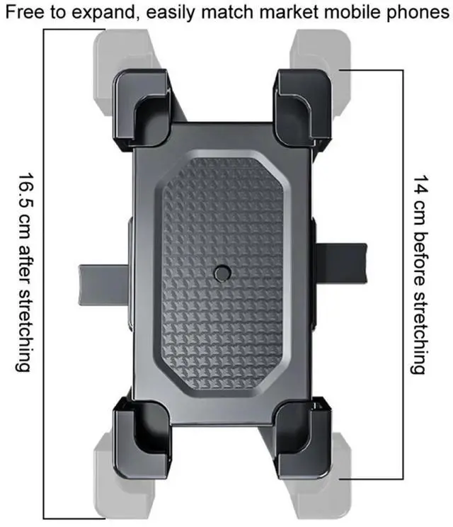 Alt view image 7 of 7 - Motorcycle Phone Mount Quickly Lock Anti-Shake Bike Cell Phone Holder Handlebar
