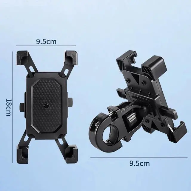 Alt view image 4 of 7 - Motorcycle Phone Mount Quickly Lock Anti-Shake Bike Cell Phone Holder Handlebar