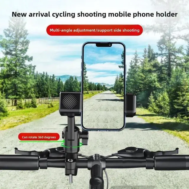 Alt view image 3 of 7 - Motorcycle Bike Phone Holder Stand with LED Light Handlebar Mount Clip 17-42mm D