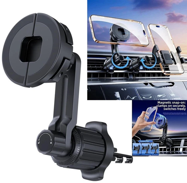 Main image of 2 in 1 Universal Magnetic Air Vent Car Mount Dashboard Mobile Phone Holder Truck