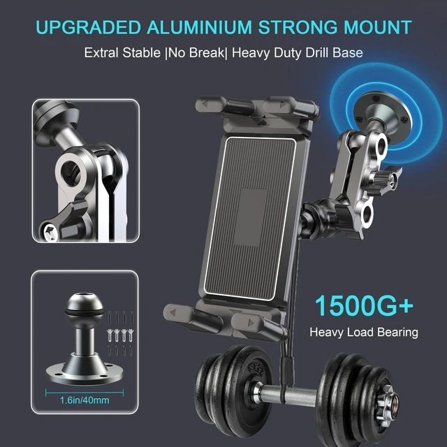 Alt view image 3 of 7 - Heavy Duty Drill Base Tablet Mount Phone Holder for Car Truck Dashboard Wall USA