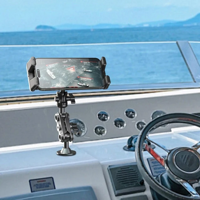 Alt view image 6 of 7 - Heavy Duty Drill Base Tablet Mount Phone Holder for Car Truck Dashboard Wall USA