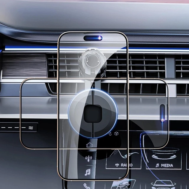 Alt view image 4 of 7 - 2 in 1 Universal Magnetic Air Vent Car Mount Dashboard Mobile Phone Holder Truck