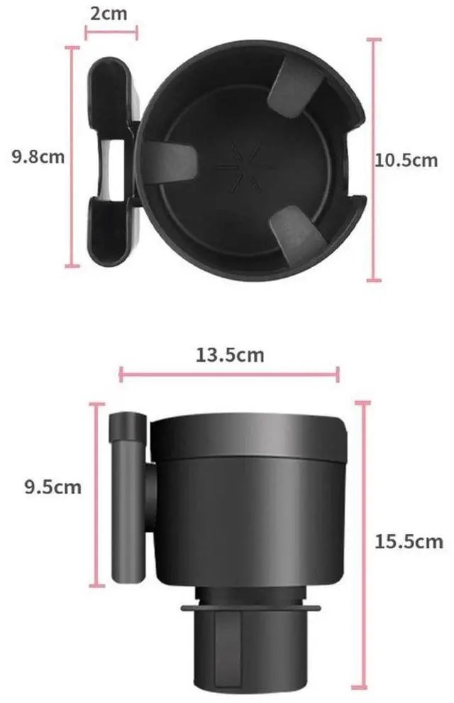 Alt view image 5 of 7 - 2-in-1 Car Cup Holder Expander Adapter with Phone Holder Organizer For Drinks US