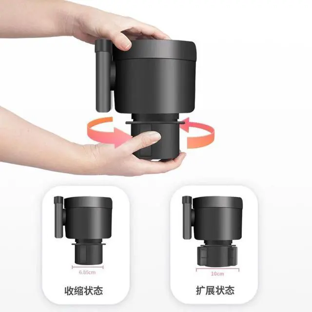 Alt view image 6 of 7 - 2-in-1 Car Cup Holder Expander Adapter with Phone Holder Organizer For Drinks US