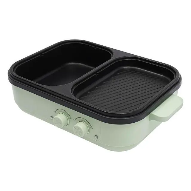 Alt view image 6 of 7 - Electric Hot Pot With Grill Area, Multi-purpose Hot Pot, 2-In-1 Electric Hot Pot