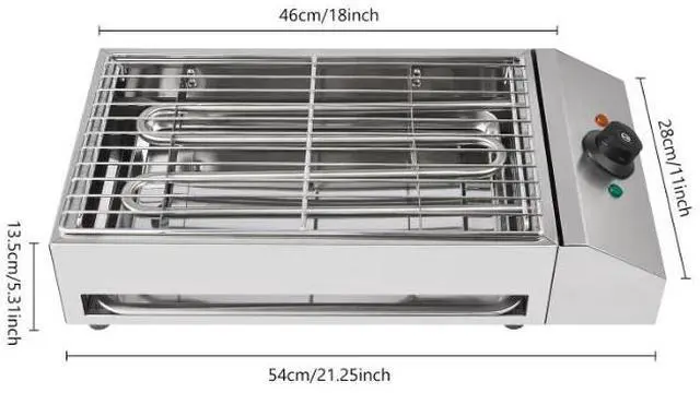 Alt view image 4 of 7 - Electric Indoor outdoor Grill Portable Smokeless Non-Stick Cooking BBQ Griddle