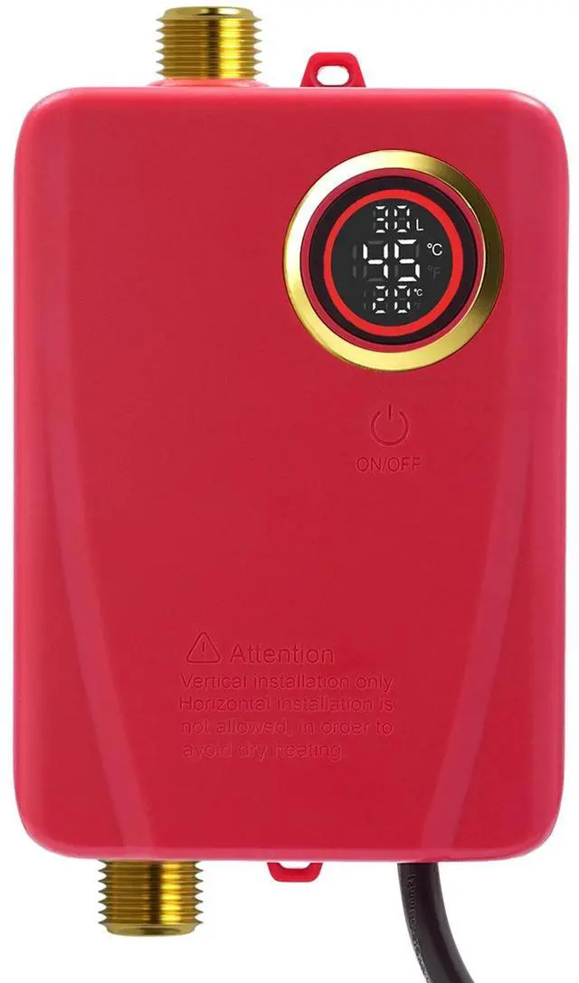 Main image of Electric Tankless Water Heater Portable Instant Hot Shower Kitchen Heater 3000W