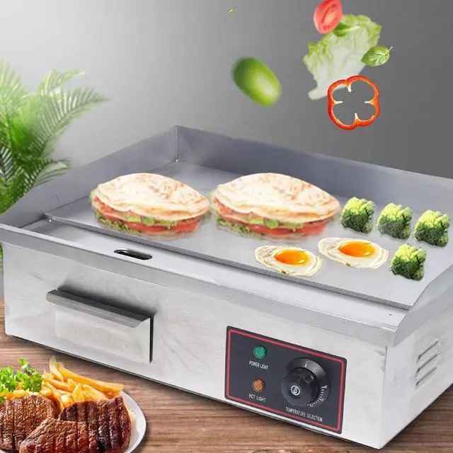 Alt view image 3 of 7 - 3000W Electric Griddle Portable Flat Top Outdoor Cooking BBQ Grill Table Stove
