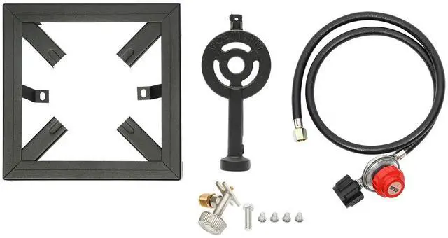 Alt view image 7 of 7 - Propane Cooker Burner Stove Gas Outdoor Cooking Camping Stand BBQ Grill + Hose