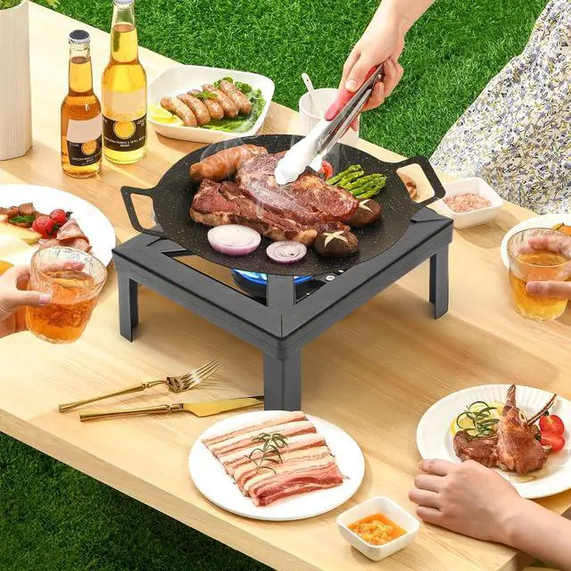 Main image of Propane Cooker Burner Stove Gas Outdoor Cooking Camping Stand BBQ Grill + Hose