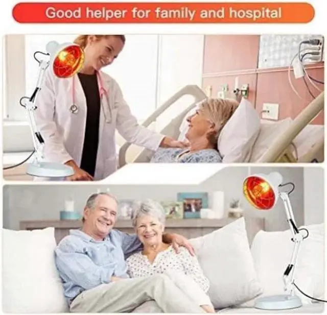 Alt view image 6 of 7 - Infrared Lamp, Near Infrared Red Light Therapy Heat Lamp with Stand for Relieve