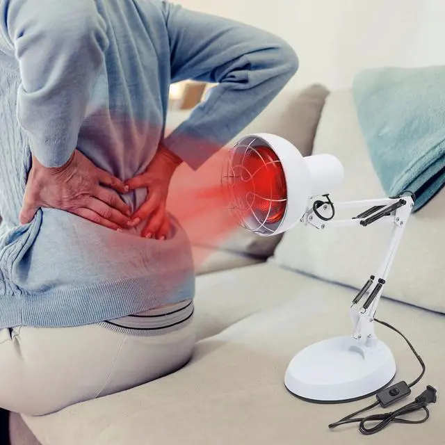 Alt view image 5 of 7 - Infrared Lamp, Near Infrared Red Light Therapy Heat Lamp with Stand for Relieve