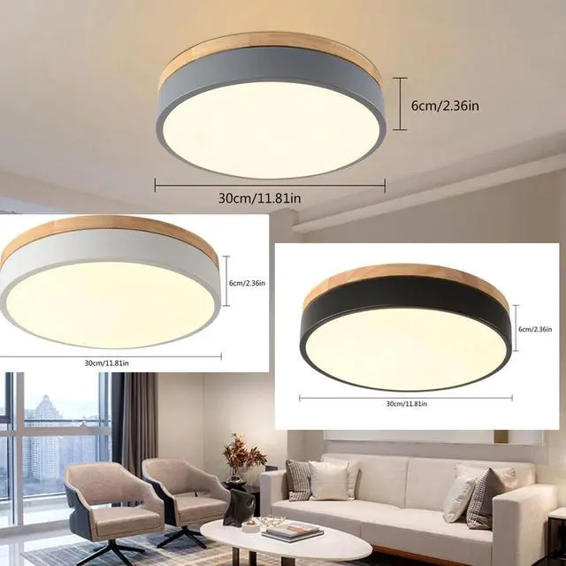 Alt view image 3 of 7 - Dimmable LED Close to Ceiling Light Mount Ceiling Light Circle Lighting