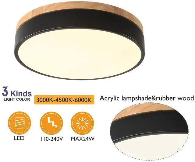Alt view image 2 of 7 - Dimmable LED Close to Ceiling Light Mount Ceiling Light Circle Lighting