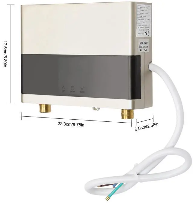 Alt view image 2 of 7 - 4000W Electric Tankless Water Heater Constant Temperature Instant Boiler