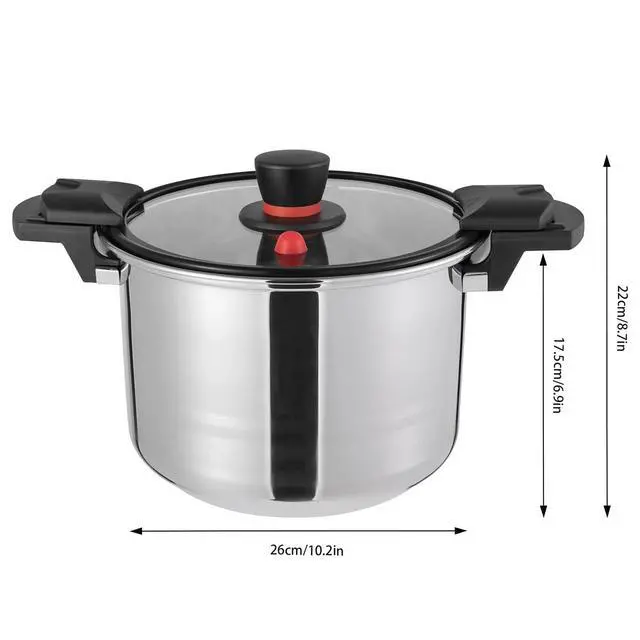 Alt view image 6 of 7 - Pressure Pot, Pressure Cooker, 201 Stainless Steel Pressure Pot US NEW